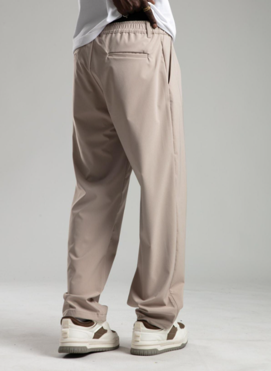 Pantalon décontracté couleur amende