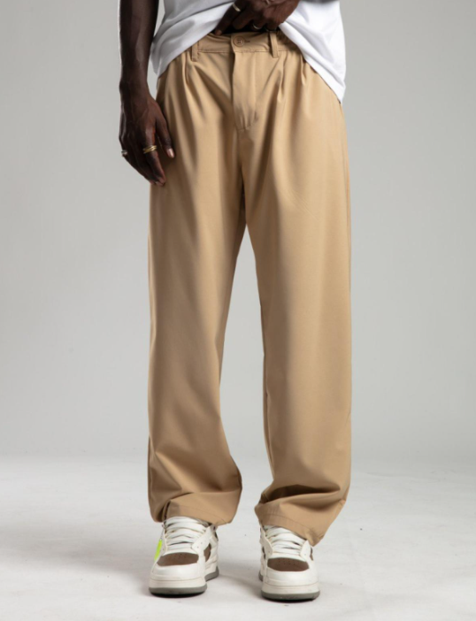Pantalon décontracté couleur biscuit