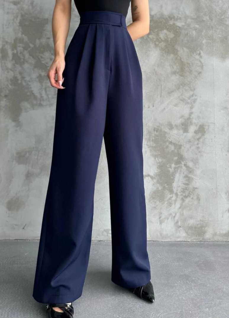 Pantalons bleu marine, disponible en rouge, gris, noir, marron