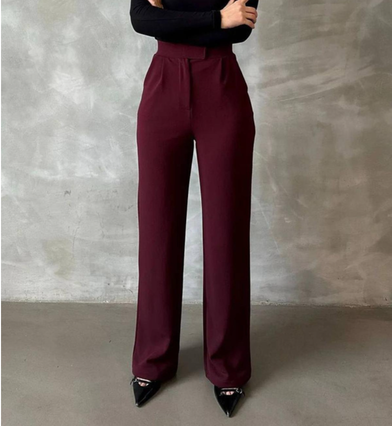 Pantalons bleu marine, disponible en rouge, gris, noir, marron