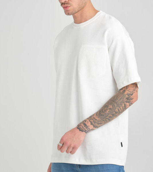 T-shirt blanc oversize épais